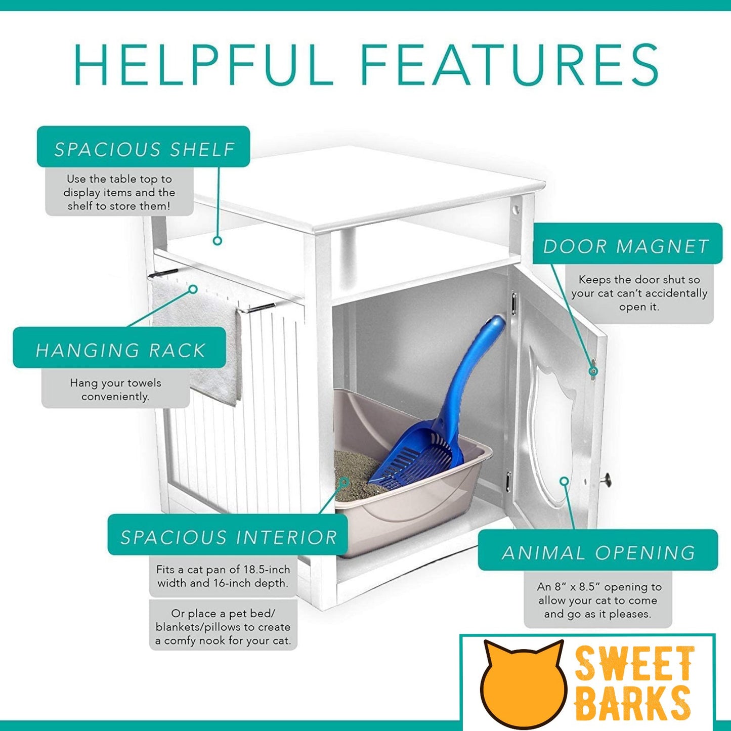 Nightstand Pet House, Litter Box Furniture