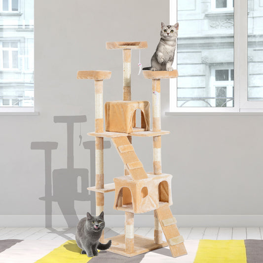 67-inch Multi-Level Cat Scratching Tree