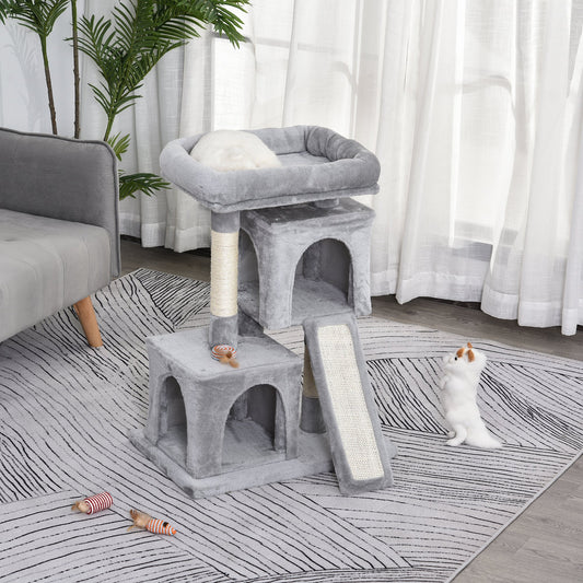Plush Cat Tree Tower w/ Sisal Scratching Post