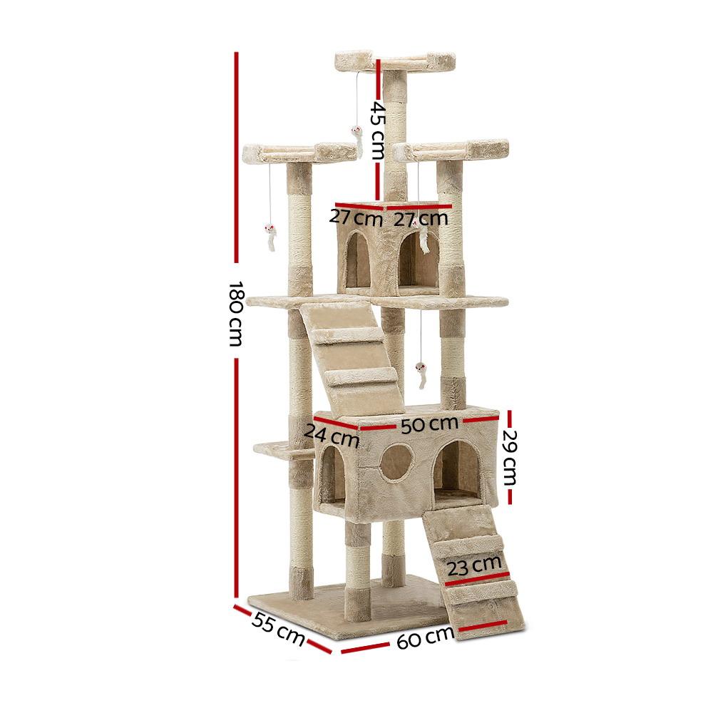Cat Tree 180cm Tower Scratching Post