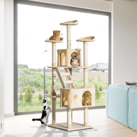 71-Inch Multi Level Scratching Cat Tree