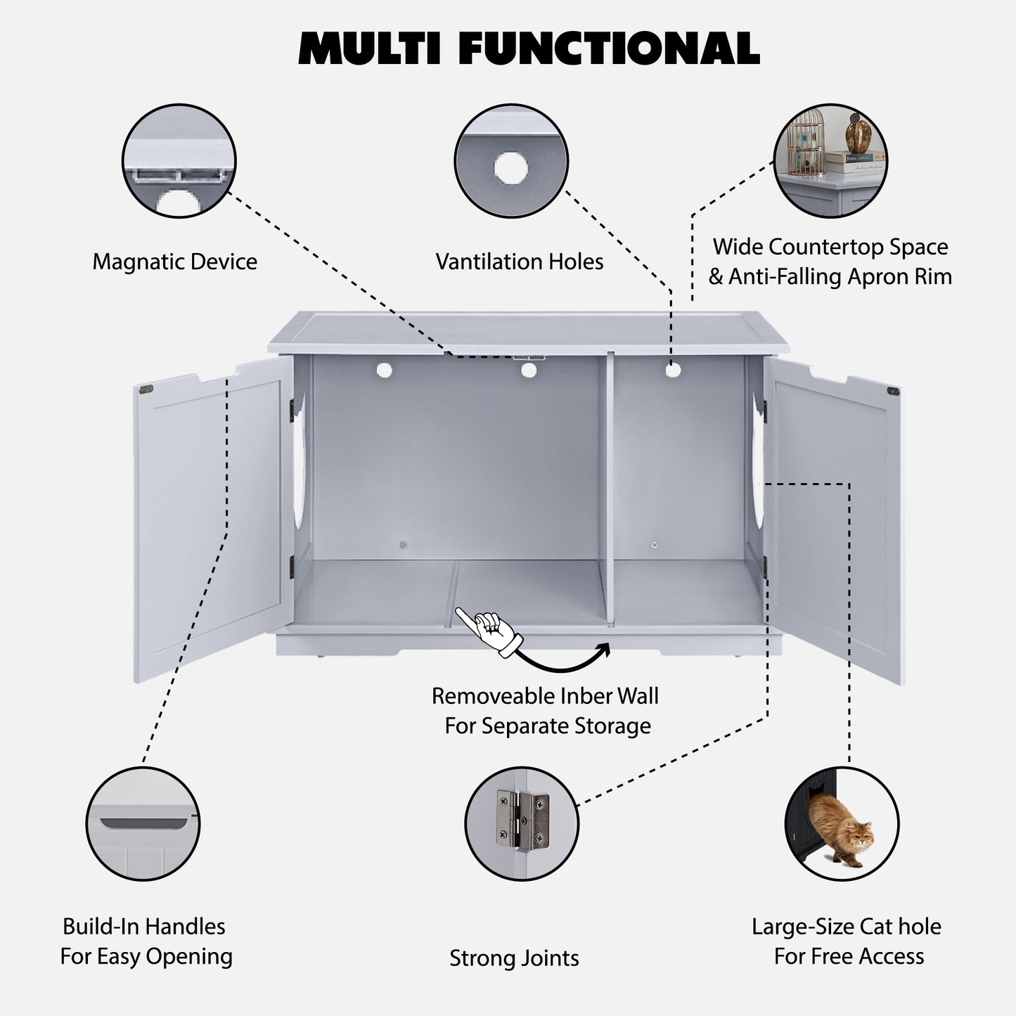 X-Large Cat Washroom Bench Litter Box