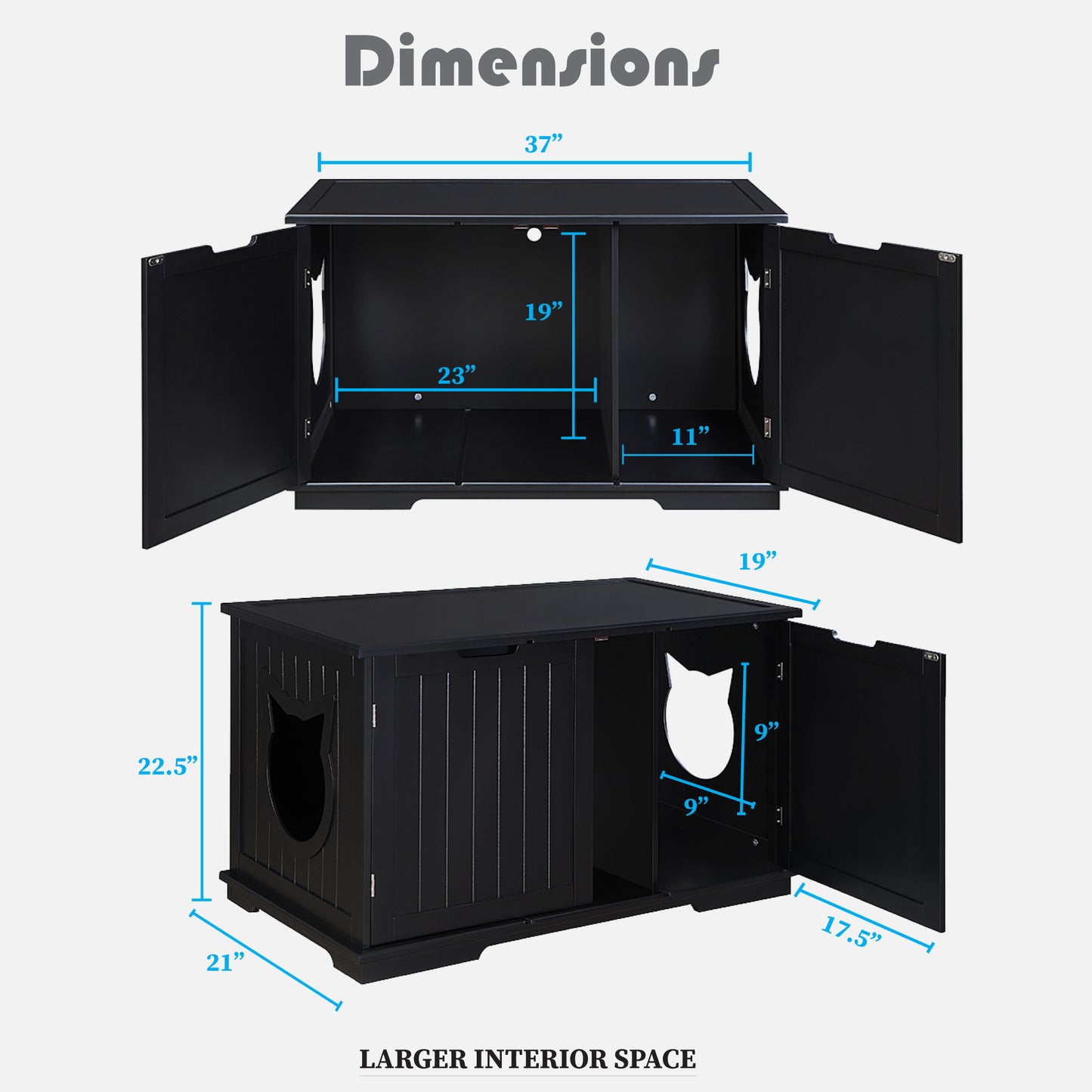 X-Large Cat Washroom Bench Litter Box