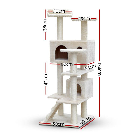 Cat Tree 134cm Tower Scratching Post