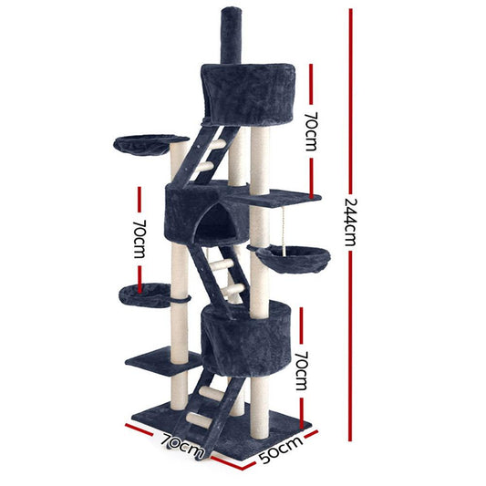 Cat Tree 244cm Tower Scratching Post
