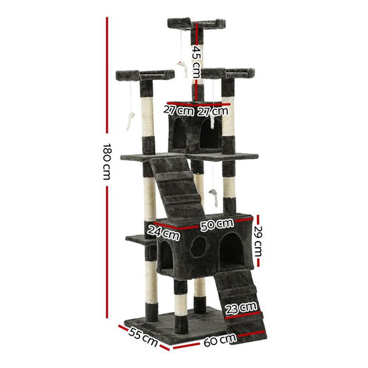 Cat Tree 180cm Tower Scratching Post