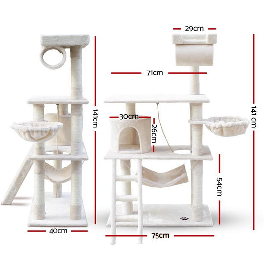 Cat Tree 141cm Tower Scratching Post