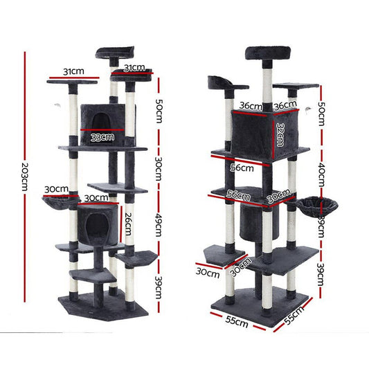 Cat Tree 203cm Tower Scratching Post